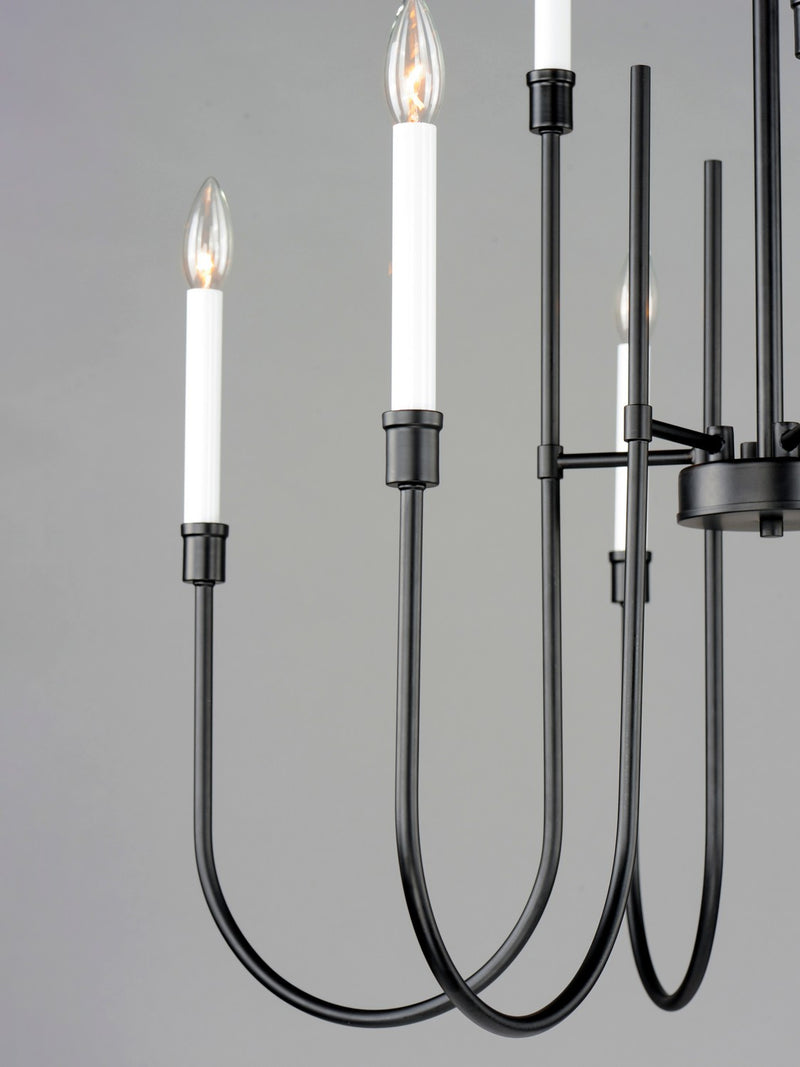 Maxim 11289BK Nine Light Chandelier, Black