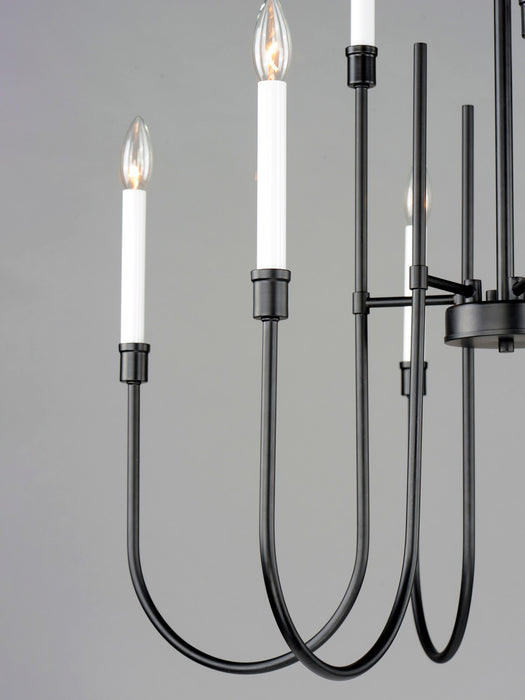 Maxim 11289BK Nine Light Chandelier, Black