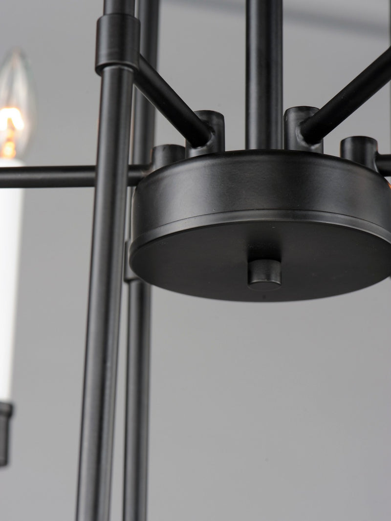 Maxim 11289BK Nine Light Chandelier, Black