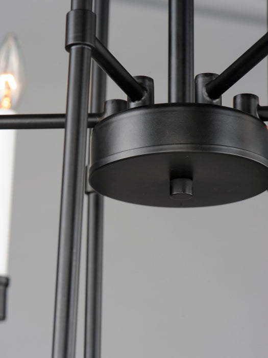 Maxim 11289BK Nine Light Chandelier, Black