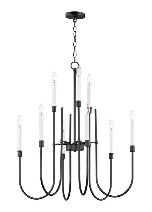 Maxim 11289BK Nine Light Chandelier, Black