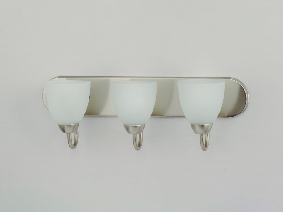 Maxim 11383FTSN Three Light Bath Vanity, Satin Nickel
