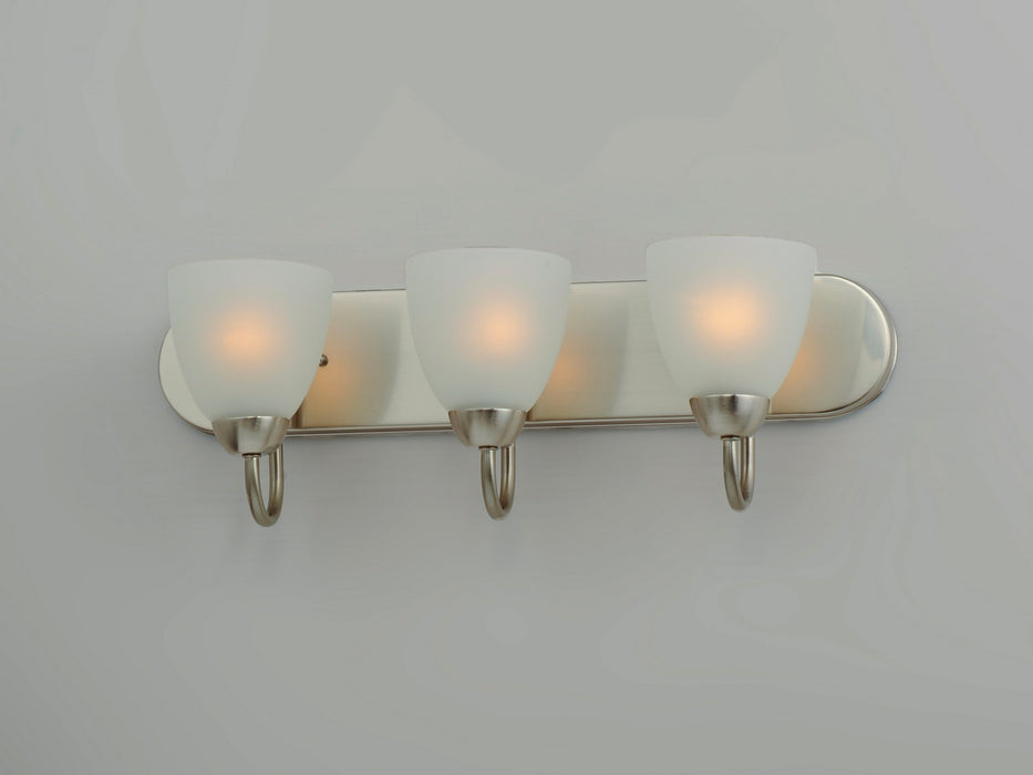 Maxim 11383FTSN Three Light Bath Vanity, Satin Nickel