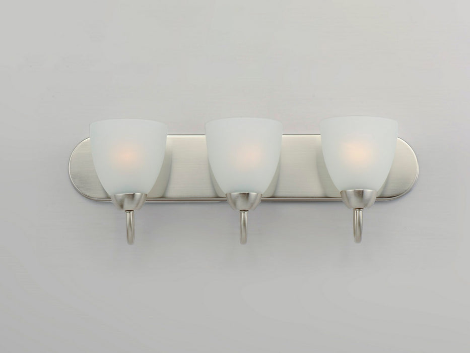 Maxim 11383FTSN Three Light Bath Vanity, Satin Nickel
