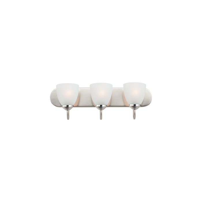 Maxim 11383FTSN Three Light Bath Vanity, Satin Nickel