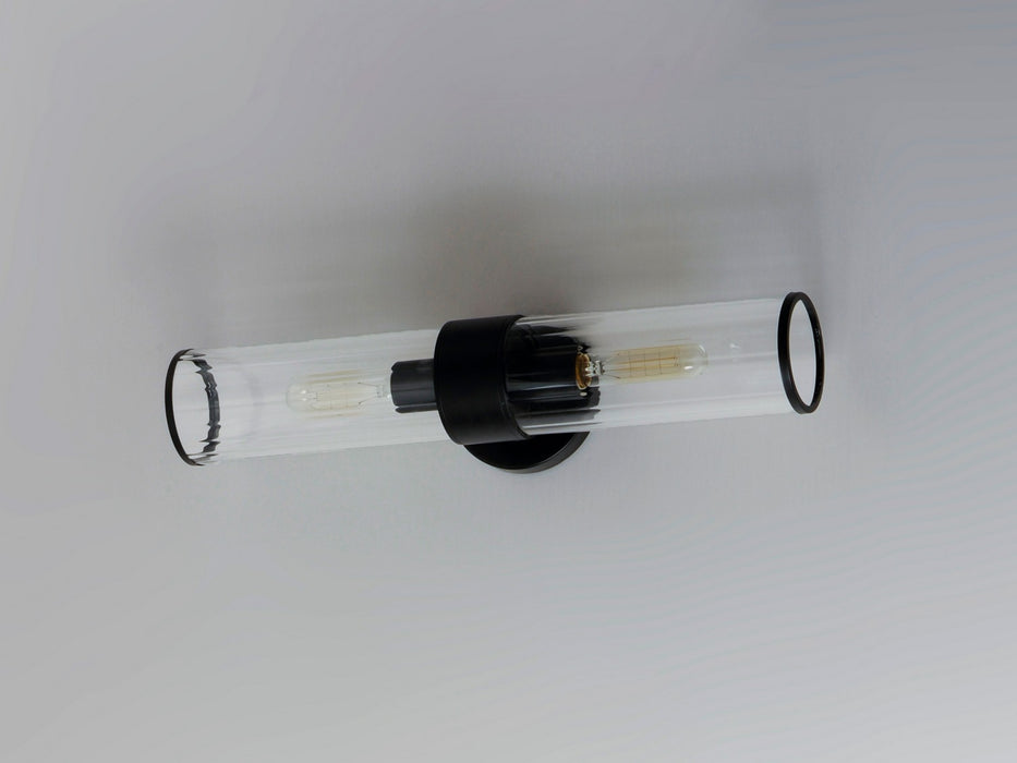 Maxim 11472CRBK Two Light Wall Sconce, Black