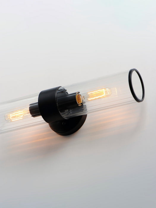 Maxim 11472CRBK Two Light Wall Sconce, Black