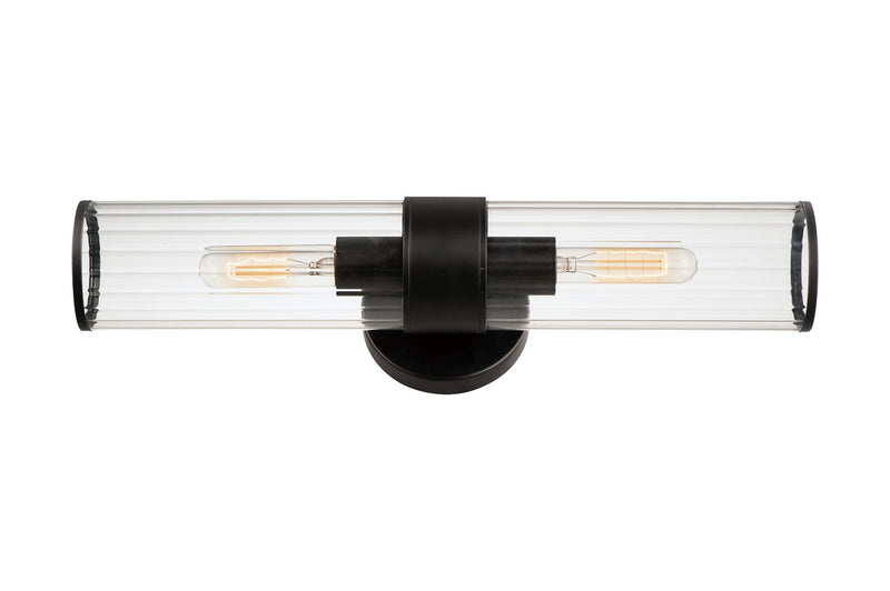 Maxim 11472CRBK Two Light Wall Sconce, Black