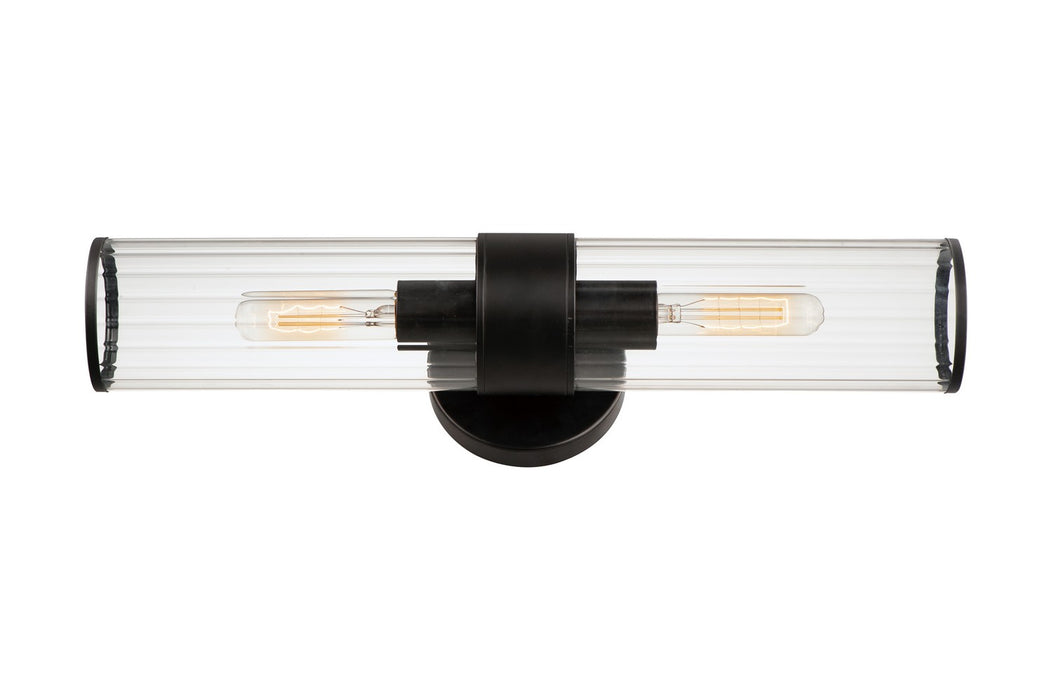 Maxim 11472CRBK Two Light Wall Sconce, Black