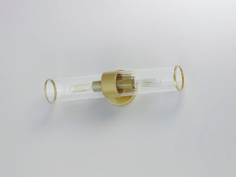 Maxim 11472CRSBR Two Light Wall Sconce, Satin Brass