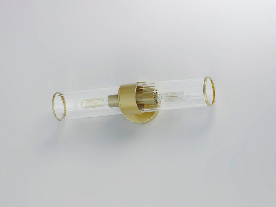 Maxim 11472CRSBR Two Light Wall Sconce, Satin Brass