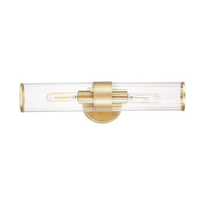 Maxim 11472CRSBR Two Light Wall Sconce, Satin Brass