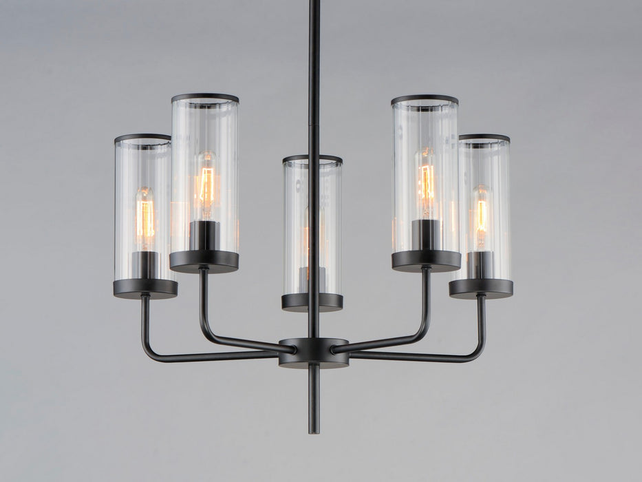 Maxim 11475CRBK Five Light Chandelier, Black