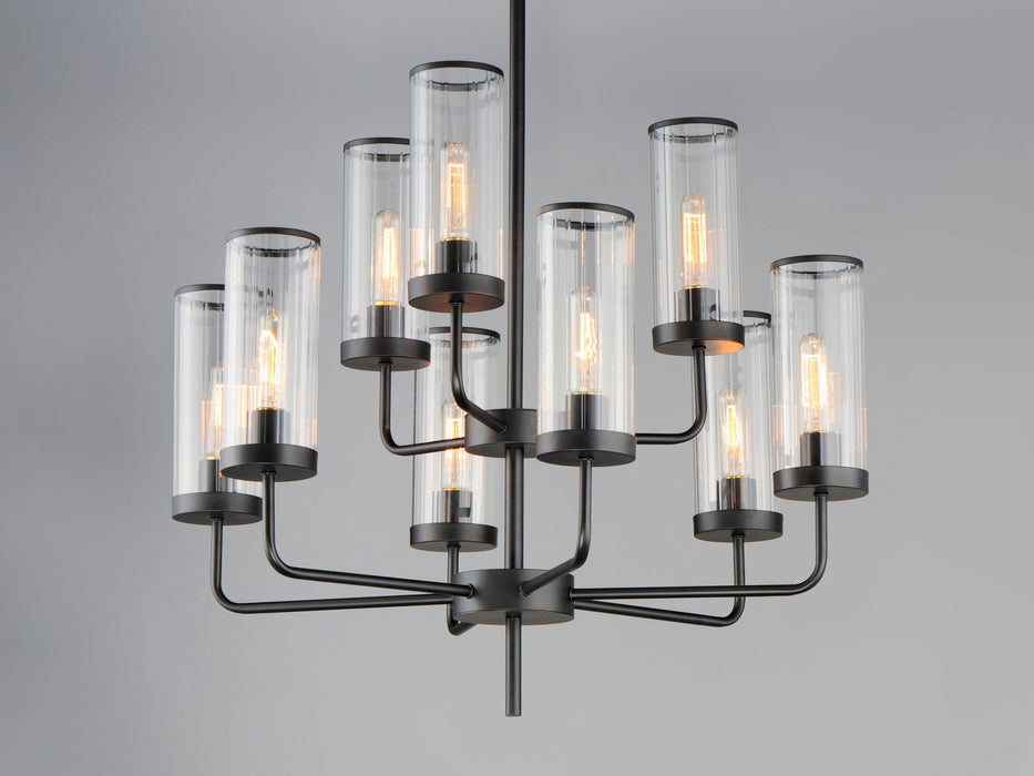 Maxim 11479CRBK Nine Light Chandelier, Black