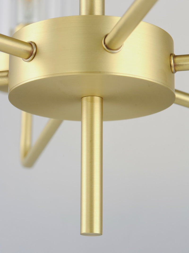 Maxim 11479CRSBR Nine Light Chandelier, Satin Brass
