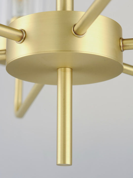 Maxim 11479CRSBR Nine Light Chandelier, Satin Brass