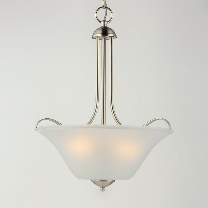 Maxim 12070FTSN Three Light Pendant, Satin Nickel