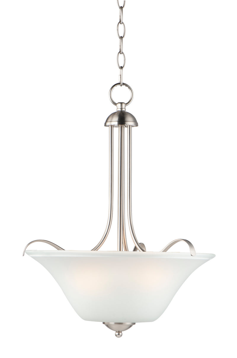 Maxim 12070FTSN Three Light Pendant, Satin Nickel