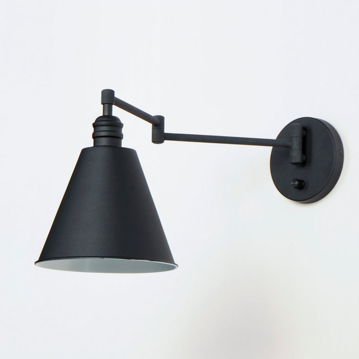 Maxim 12220BK One Light Wall Sconce, Black