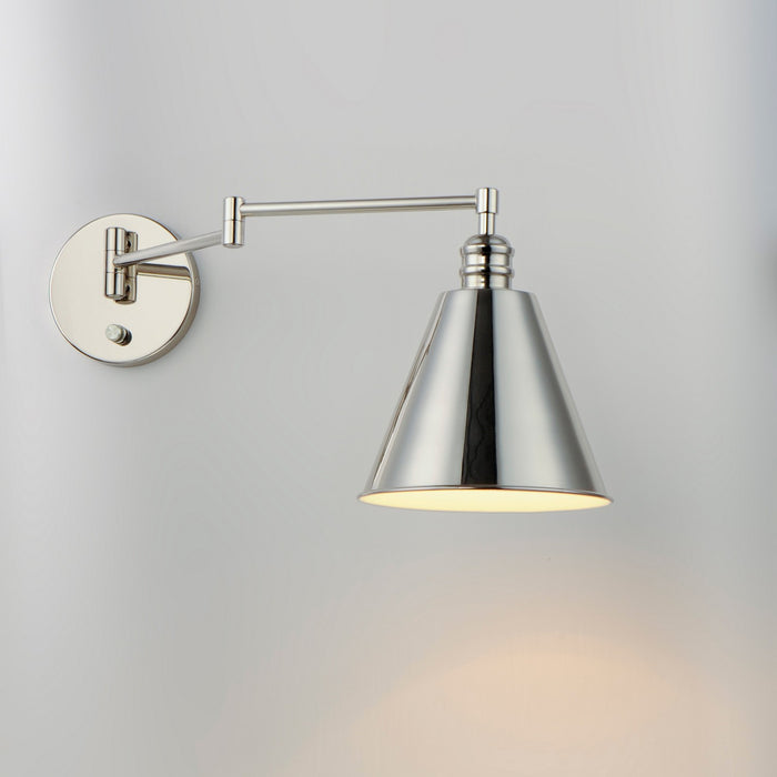 Maxim 12220PN One Light Wall Sconce, Polished Nickel