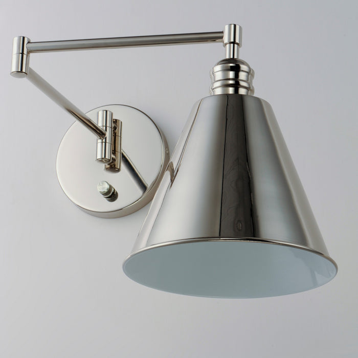 Maxim 12220PN One Light Wall Sconce, Polished Nickel