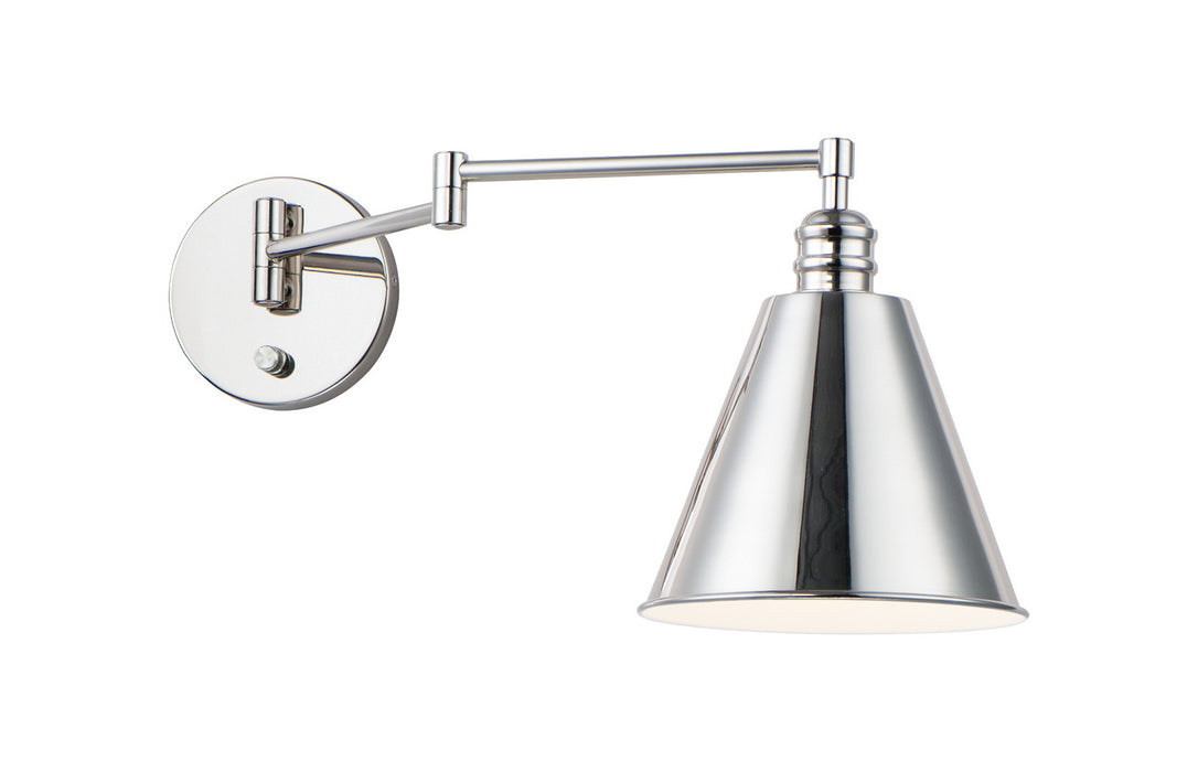 Maxim 12220PN One Light Wall Sconce, Polished Nickel