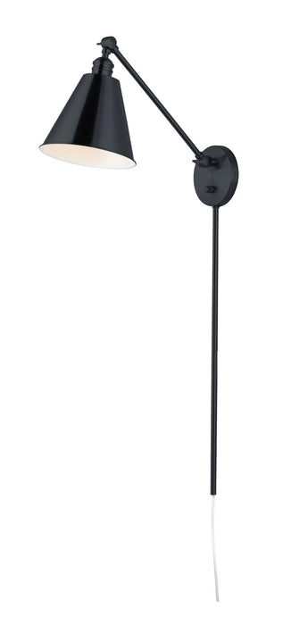 Maxim 12222BK One Light Wall Sconce, Black