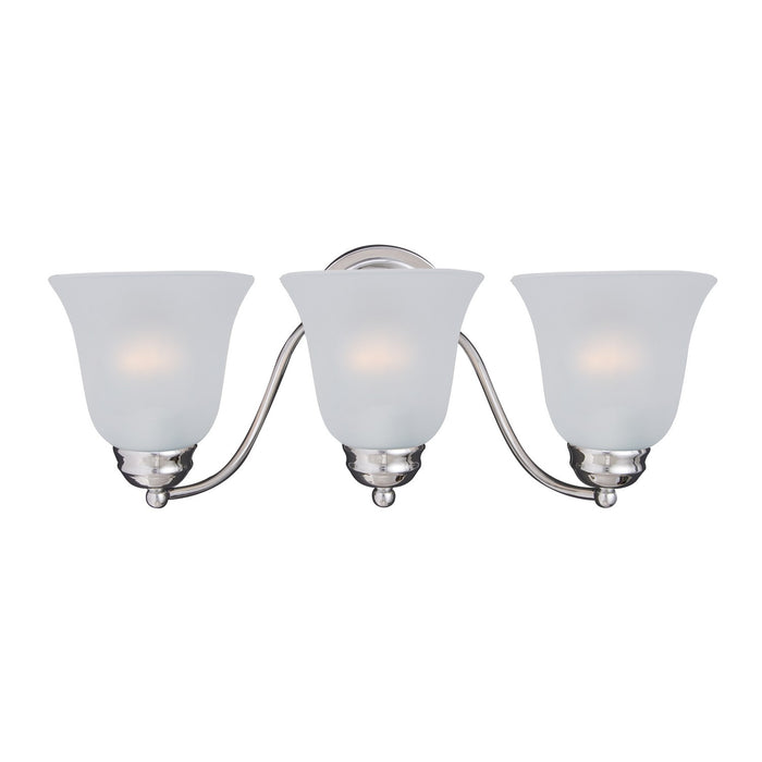 Maxim 2122FTPC Three Light Bath Vanity, Polished Chrome