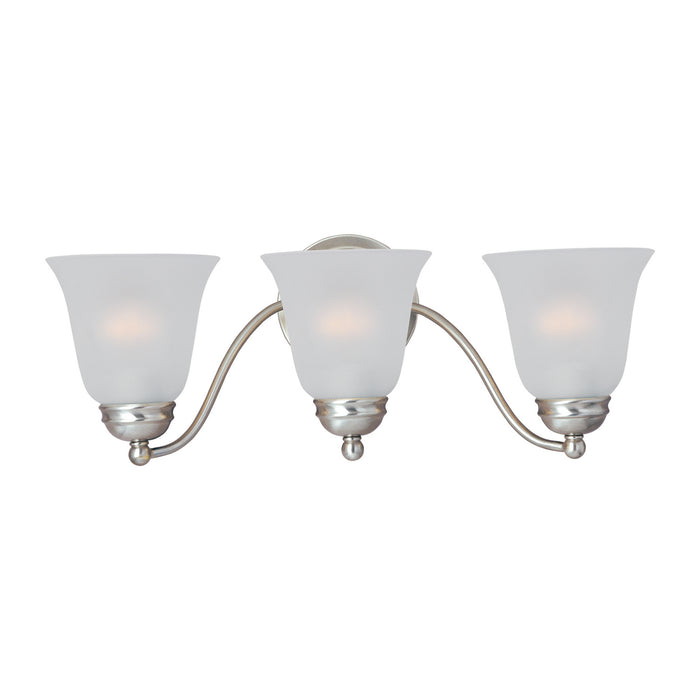 Maxim 2122FTSN Three Light Bath Vanity, Satin Nickel