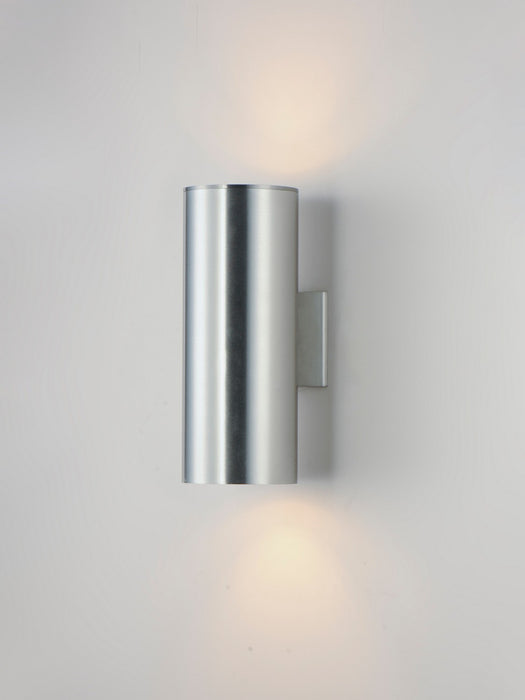 Maxim 26103AL Two Light Outdoor Wall Lantern, Brushed Aluminum