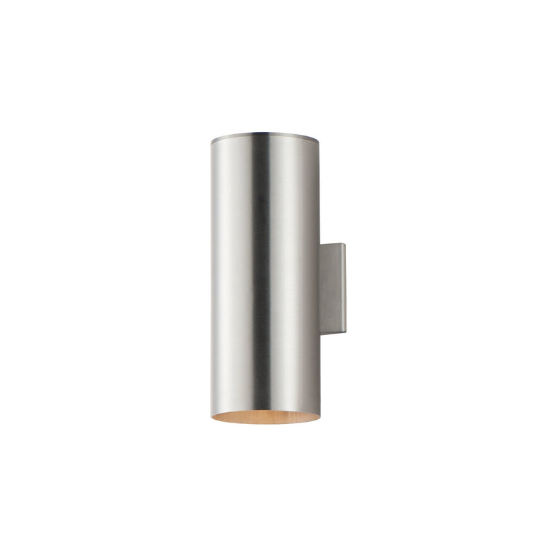 Maxim 26103AL Two Light Outdoor Wall Lantern, Brushed Aluminum