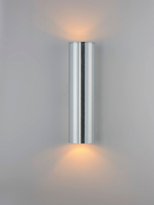Maxim 26105AL Two Light Outdoor Wall Lantern, Brushed Aluminum