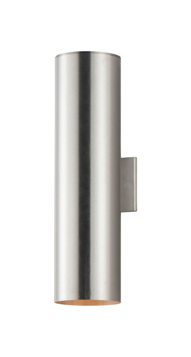 Maxim 26105AL Two Light Outdoor Wall Lantern, Brushed Aluminum