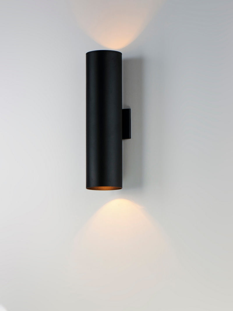 Maxim 26105BK Two Light Outdoor Wall Lantern, Black