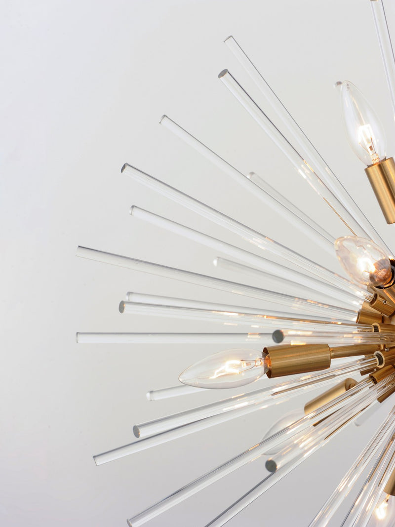 Maxim 28666CLSBR 16 Light Pendant, Satin Brass