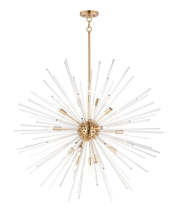 Maxim 28666CLSBR 16 Light Pendant, Satin Brass