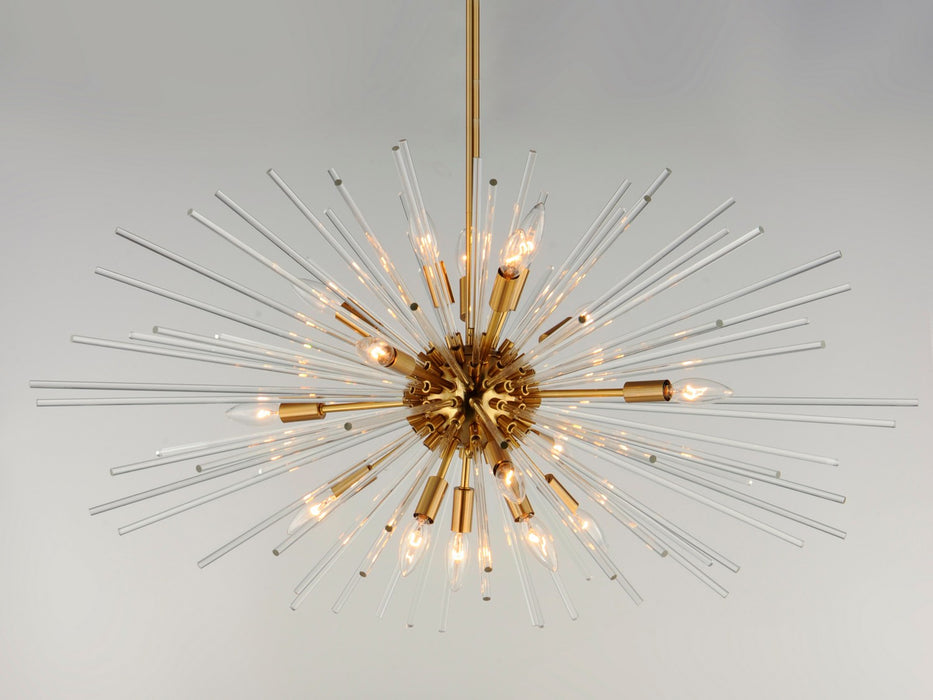 Maxim 28668CLSBR 16 Light Pendant, Satin Brass