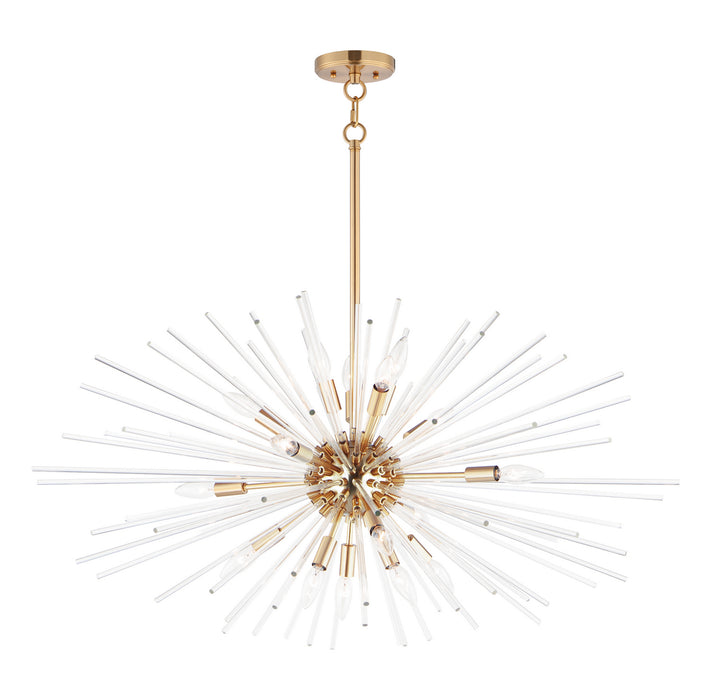 Maxim 28668CLSBR 16 Light Pendant, Satin Brass
