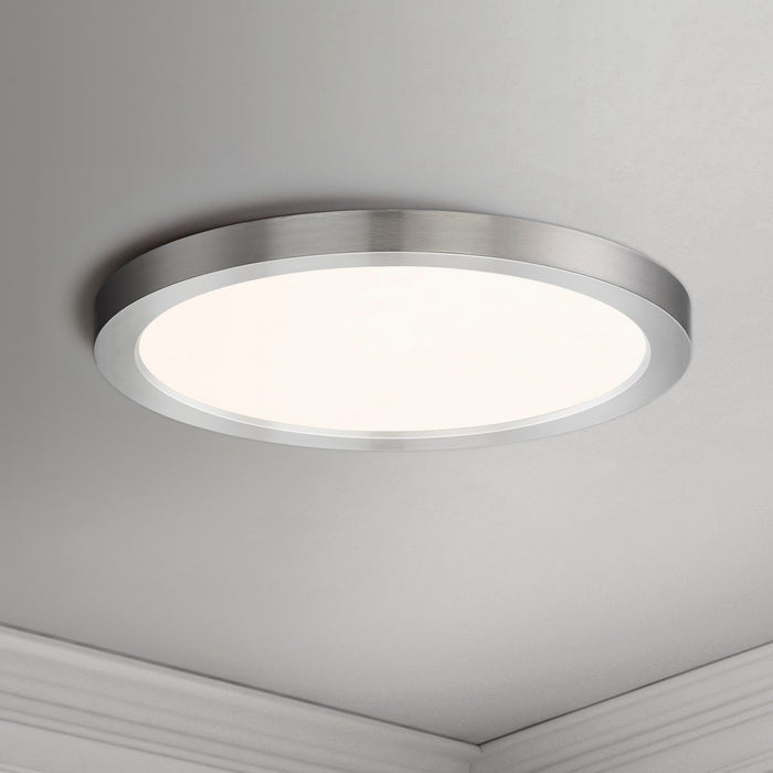 Maxim 57694WTSN LED Flush Mount, Satin Nickel