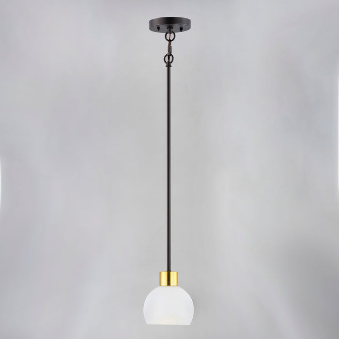 Maxim 91270SWBZSBR One Light Mini Pendant, Bronze / Satin Brass
