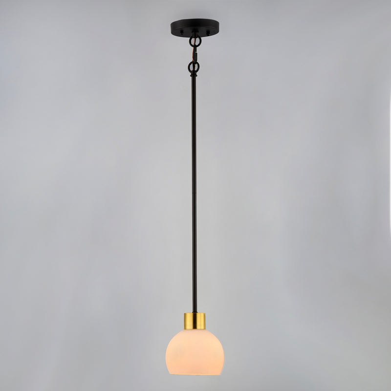 Maxim 91270SWBZSBR One Light Mini Pendant, Bronze / Satin Brass