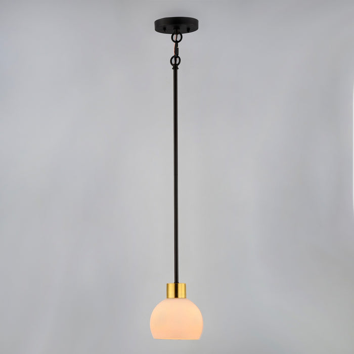 Maxim 91270SWBZSBR One Light Mini Pendant, Bronze / Satin Brass