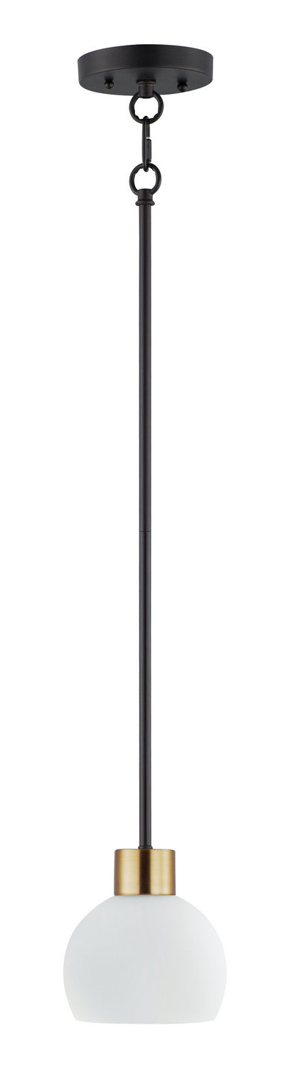 Maxim 91270SWBZSBR One Light Mini Pendant, Bronze / Satin Brass