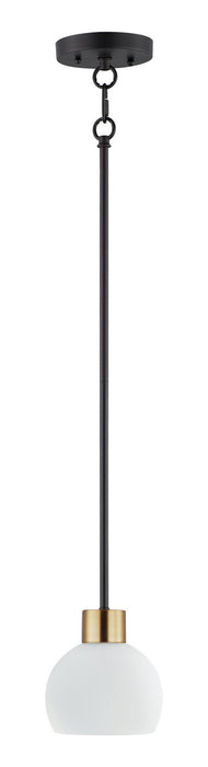 Maxim 91270SWBZSBR One Light Mini Pendant, Bronze / Satin Brass