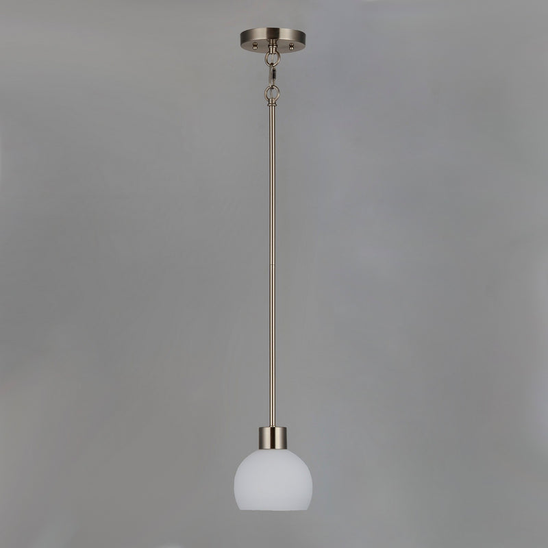 Maxim 91270SWSN One Light Mini Pendant, Satin Nickel