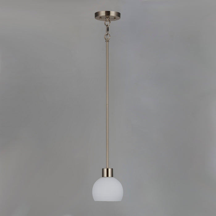 Maxim 91270SWSN One Light Mini Pendant, Satin Nickel