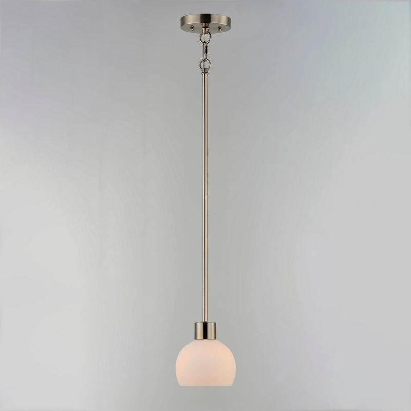 Maxim 91270SWSN One Light Mini Pendant, Satin Nickel