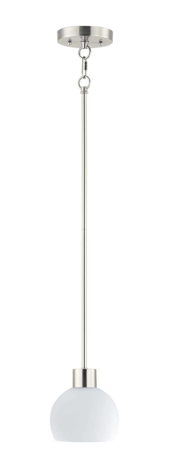 Maxim 91270SWSN One Light Mini Pendant, Satin Nickel