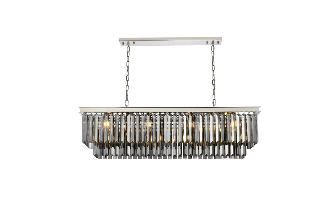 Elegant Lighting 1232D50PN-SS/RC 12 Light Chandelier, Polished Nickel