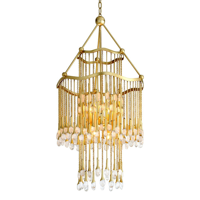 Corbett Lighting 286-08-GL Eight Light Chandelier, Gold Leaf
